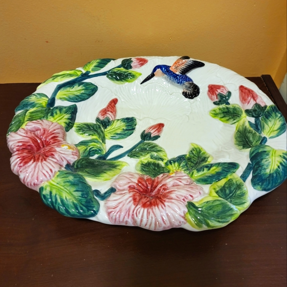 Ceramic Hummingbird Platter